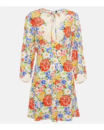 RIXO London Abrielle Floral-Print Woven Mini Dress - Multicolour
