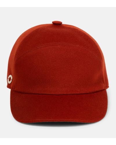 Loro Piana Cashmere Baseball Cap - Red