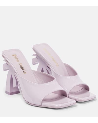 Palm Angels Mules Palm Beach in vernice - Rosa