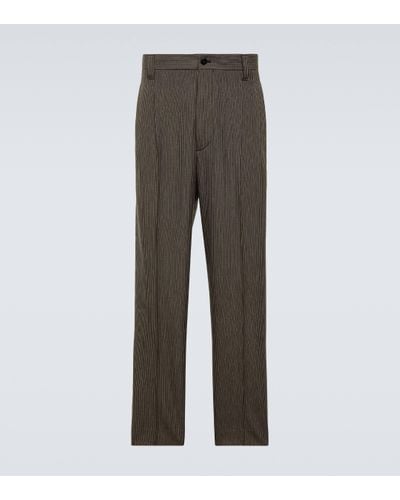 Visvim Mccloud Santome Wool-blend Straight Trousers - Grey