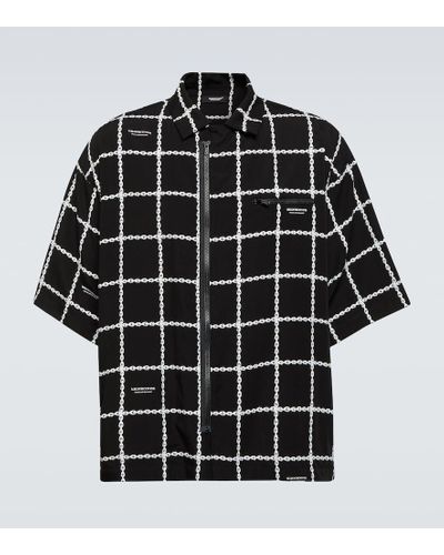 Undercover Printed Technical Bowling Shirt - Black