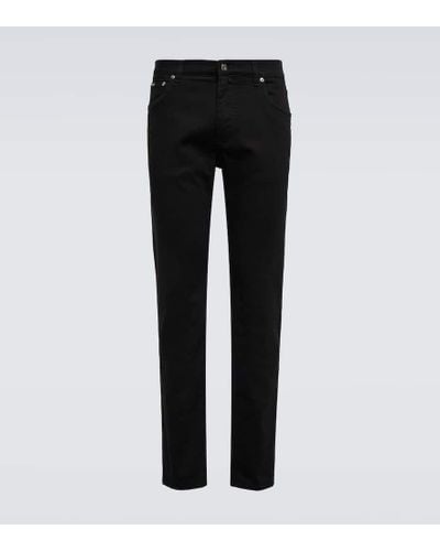 Dolce & Gabbana Jeans slim de algodon - Negro