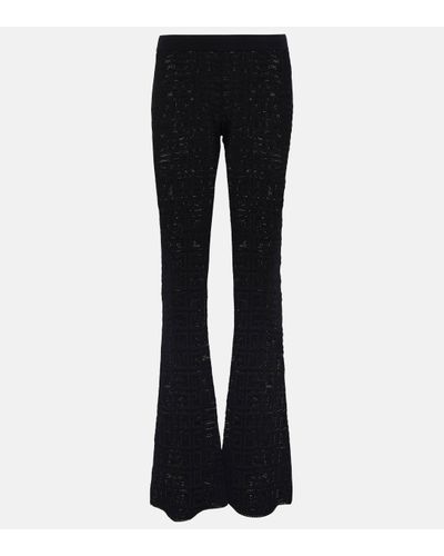 Givenchy Pantalon flare en jacquard 4G - Noir