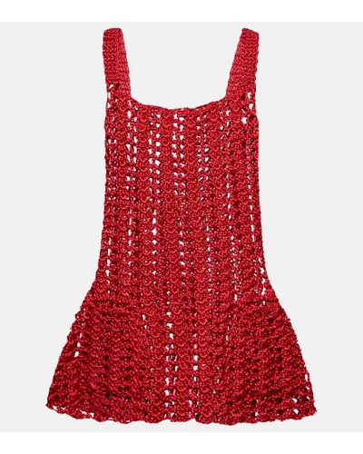 JW Anderson Crochet Minidress - Red