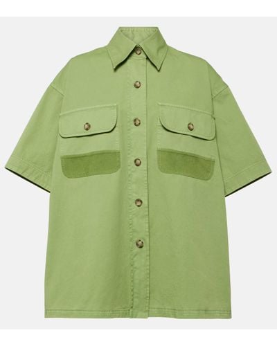Stella McCartney Cotton Canvas Shirt - Green