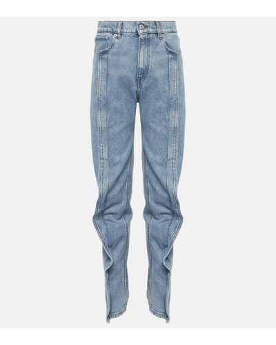 Y. Project Jeans slim a vita alta - Blu