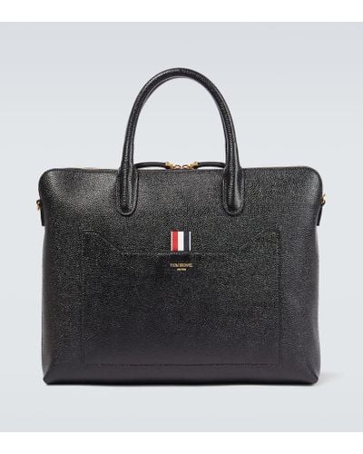 Thom Browne Leather Briefcase - Black