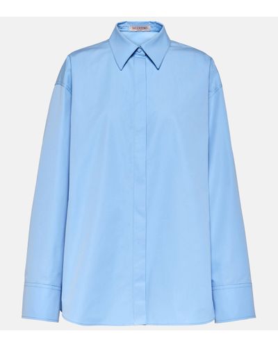 Valentino Chemise en coton - Bleu