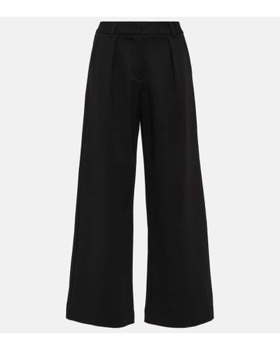 Velvet Pantalones anchos Leona de tiro alto - Negro