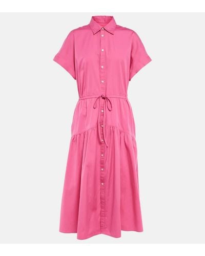 Polo Ralph Lauren Drawstring Cotton Shirtdress - Pink