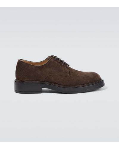 Tod's Stringate in suede - Marrone