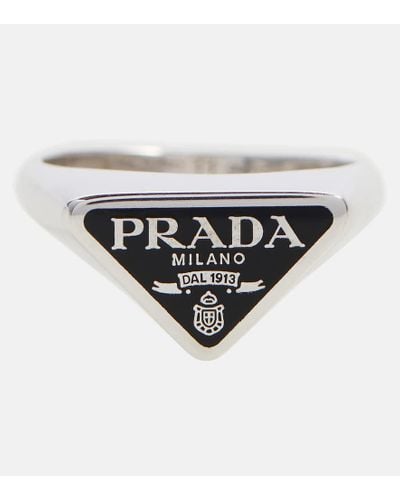 Prada Ring Symbole aus Sterlingsilber - Mettallic