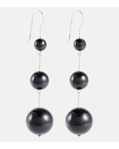 Sophie Buhai Olive Sterling Silver Drop Earrings With Onyx - White
