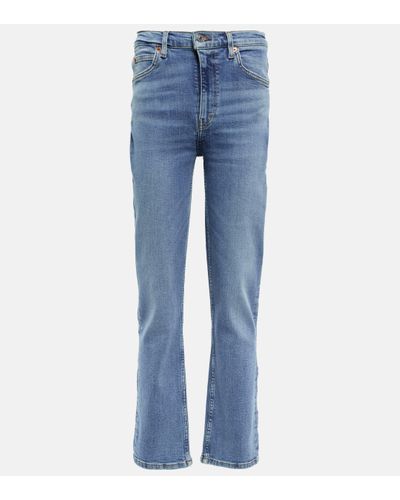 RE/DONE '70s High-rise Straight Jeans - Blue