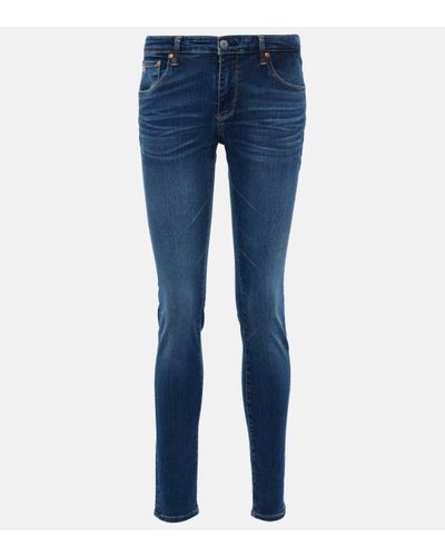 AG Jeans Legging Low-rise Skinny Jeans - Blue