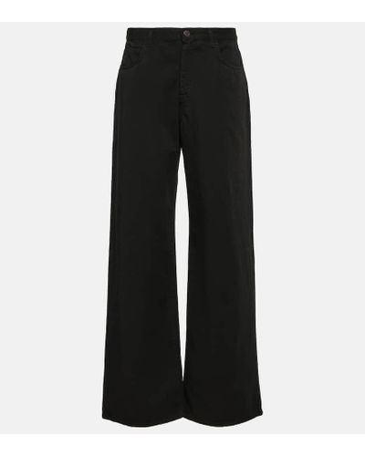 The Row Mid-Rise Wide-Leg Jeans Eglitta - Schwarz