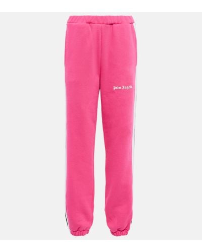 Palm Angels Classic Logo-print Cotton-jersey jogging Bottoms - Pink