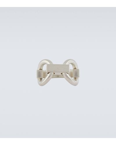 Jil Sander Chain-link Sterling Silver Ring - White