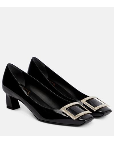 Roger Vivier Salones Trompette 45 de charol - Negro