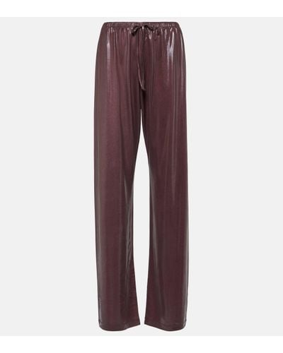 Dries Van Noten High-rise Wide-leg Trousers - Purple