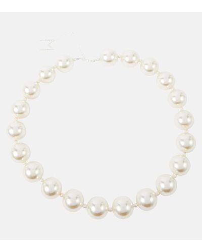 Magda Butrym Collar de perlas artificiales - Neutro