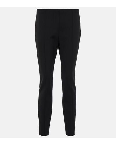 The Row Kosso Wool-blend Skinny Trousers - Black