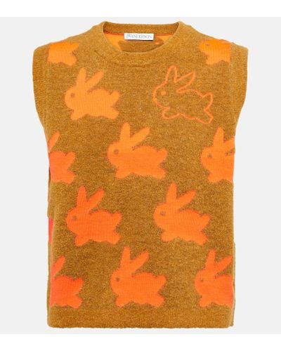 JW Anderson Intarsia Sweater Vest - Orange