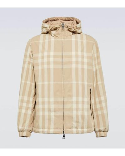 Burberry Reversible Checked Jacket - Natural