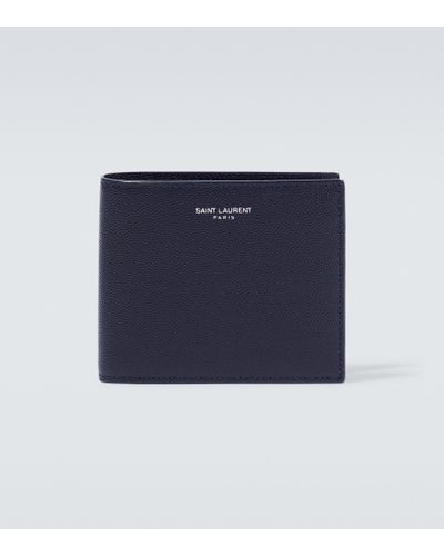 SAINT LAURENT Logo-Appliquéd Leather Billfold Wallet - Men - Black Wallets