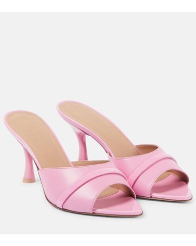 Malone Souliers Julia 70 Leather Mules - Pink