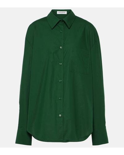 Frankie Shop Lui Cotton Shirt - Green