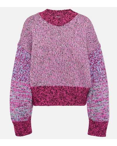 Loewe Multi-thread Mouliné Wool Jumper - Pink