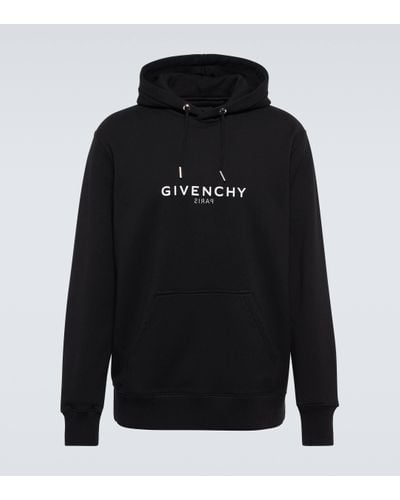 Givenchy Sweat-shirt a capuche en coton a logo - Noir