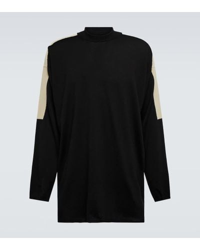 Rick Owens Tommy Wool And Cotton Sweater - Black