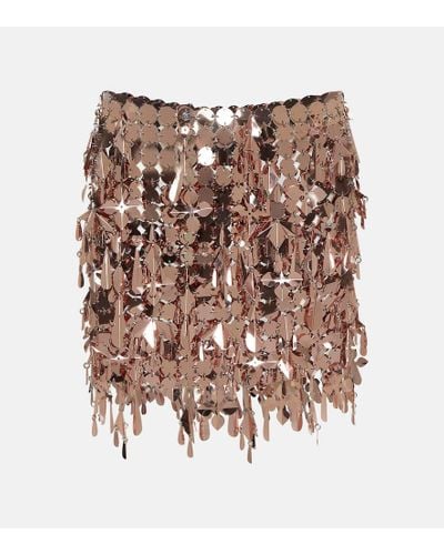 Rabanne Embellished Miniskirt - Metallic