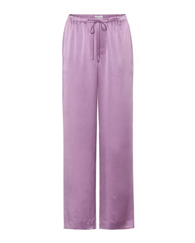 Vince Drawstring Silk Pants - Purple