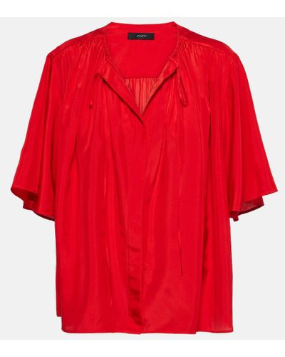 JOSEPH Blusa Bristow in seta - Rosso