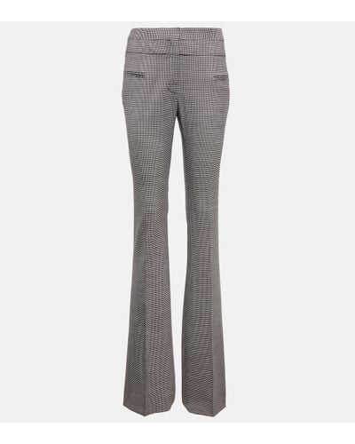 Altuzarra Serge Checked Wool Bootcut Trousers - Grey
