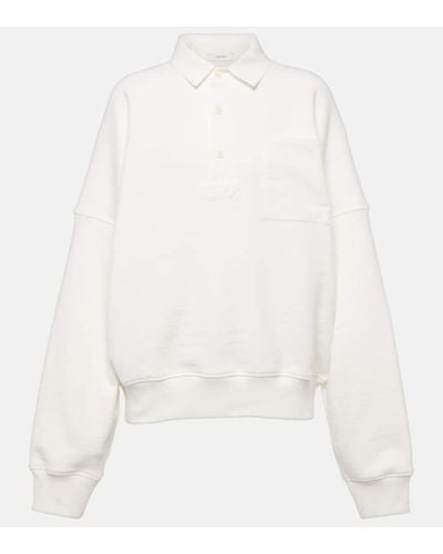 The Row Dende Cotton-blend Terry Polo Sweater - White