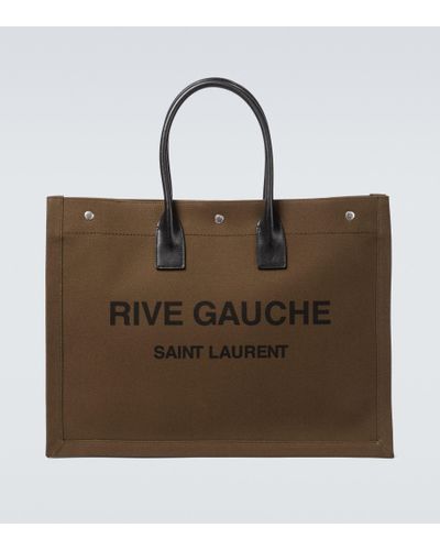 Saint Laurent Rive Gauche Canvas Tote Bag - Multicolor