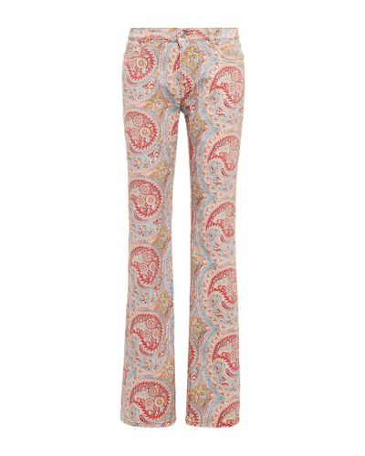 Etro Bedruckte Mid-Rise Flared Jeans - Mehrfarbig