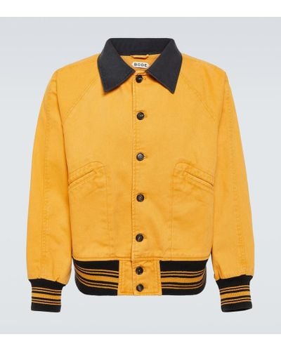 Bode Banbury Cotton Twill Jacket - Yellow