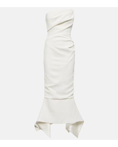 Maticevski Suffix Off-shoulder Crepe Gown - White