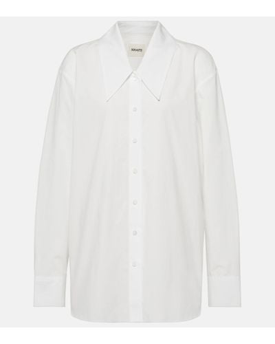 Khaite Lago Cotton Poplin Shirt - White