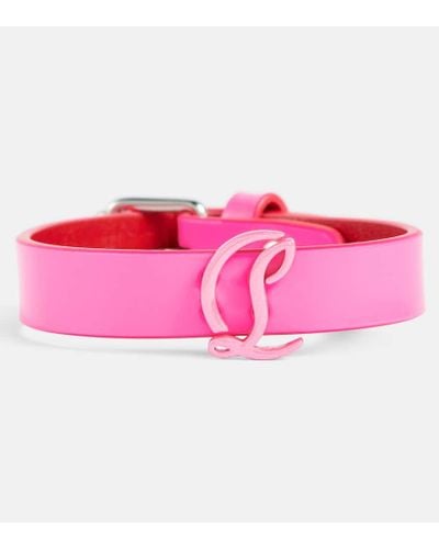 Christian Louboutin Armband CL aus Leder - Pink