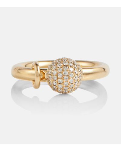 Rainbow K Piercing 14kt Gold Ring With Diamonds - Natural