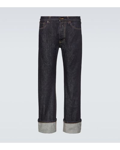 Alexander McQueen Low-Rise Straight Jeans - Blau
