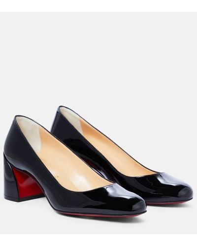 Christian Louboutin Miss Sab 55 Patent Leather Court Shoes - Blue