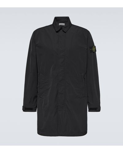 Stone Island Compass Technical Car Coat - Grey