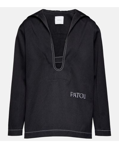 Patou Logo Cotton Top - Black
